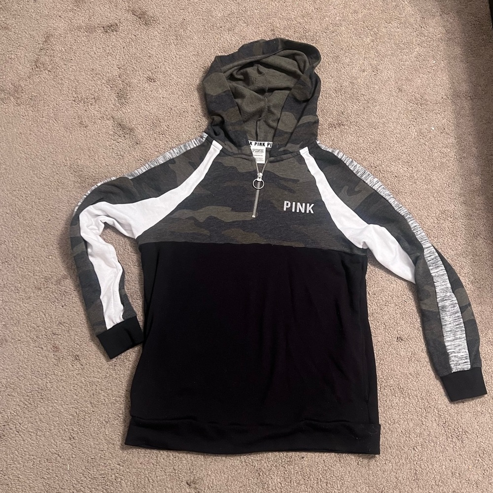 Victoria Secret PINK Half Zip Pull Over Hoodie